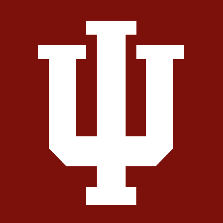 Collegiate Indiana University INDIANA UNIVERSITY AMPED LOGO CRYSTAL EARRINGS 